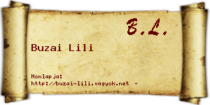 Buzai Lili névjegykártya
