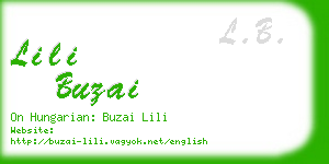 lili buzai business card
